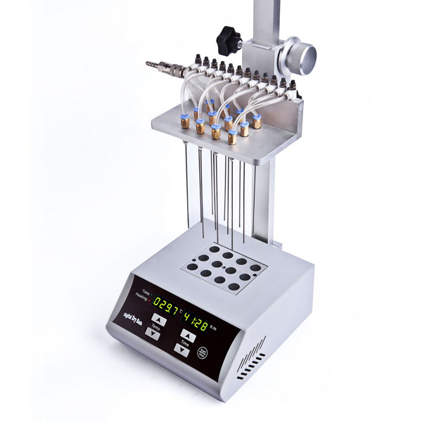 Concentração do concentrador da amostra do nitrogênio do laboratório com exposição do diodo emissor de luz